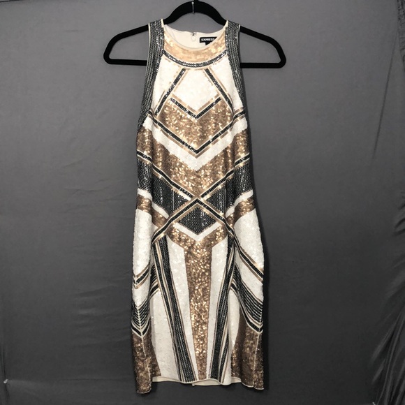 Express Dresses & Skirts - NWOT 🔥 Express Sequined Embellished Bodycon Dress